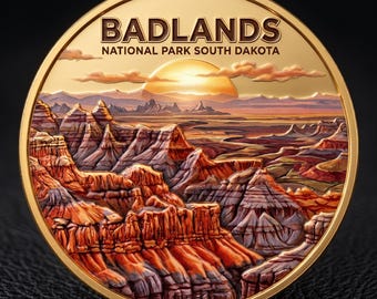 Badlands National Park Commemorative Coin – South Dakota Travel Souvenir