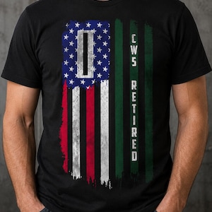 Army Veteran Retired W-5 Chief Warrant Officer 5 CW5 Rank Insignia Shirt, Military Retirement Gift, Veteran Tee