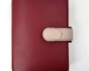 Agenda de cuero personalizada, organizador de cuero italiano hecho a mano, carpeta de anillas personalizada, diario de cuero de lujo, envío gratuito a todo el mundo.