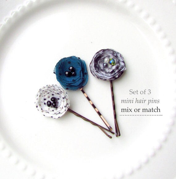Pick 3 Decorative Hair Pins Short Hair Clips Women Mini Etsy