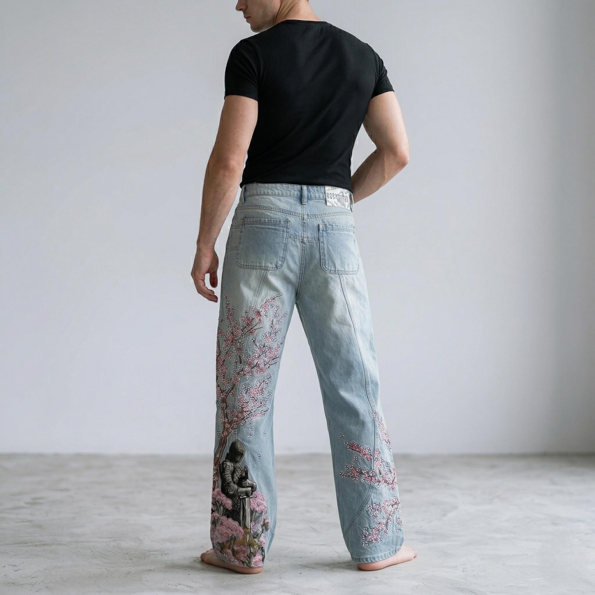 Painted Jeans Anime - Etsy Denmark display picture 1