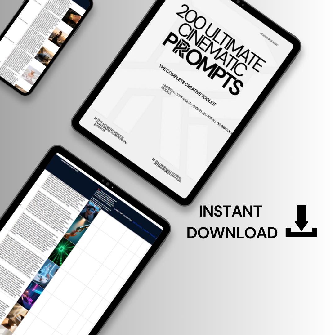 Ultimate AI Video & Photo Prompt Bundle | 200 Cinematic Prompts for ...