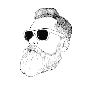 Classic Digital profile picture in black and white best for business icon, name card or logo