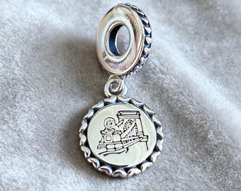 シルバーチャームはパンドラブレスレットチャームピンク925