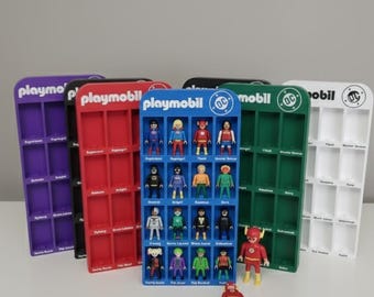 Ręcznie wykonany stojak ekspozycyjny na komiksy Playmobil DC Comics Kinder