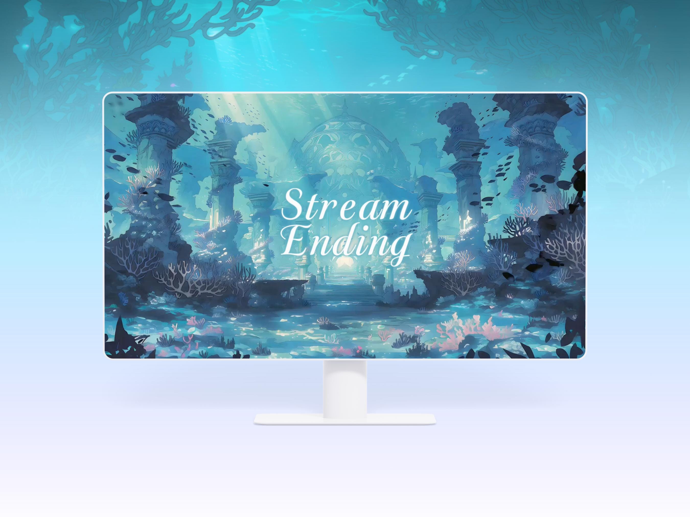 Stream Offline Screen Fish Underwater Twitch Screen Ocean Twitch Streaming Screen Blue Stream ...