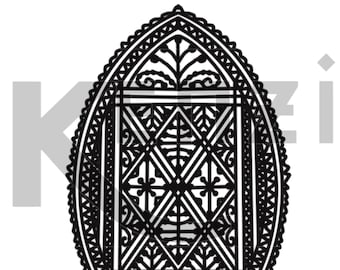 Moroccan Henna Mehndi Oval Handdrawn Design Cricut Cut SVG and PNG