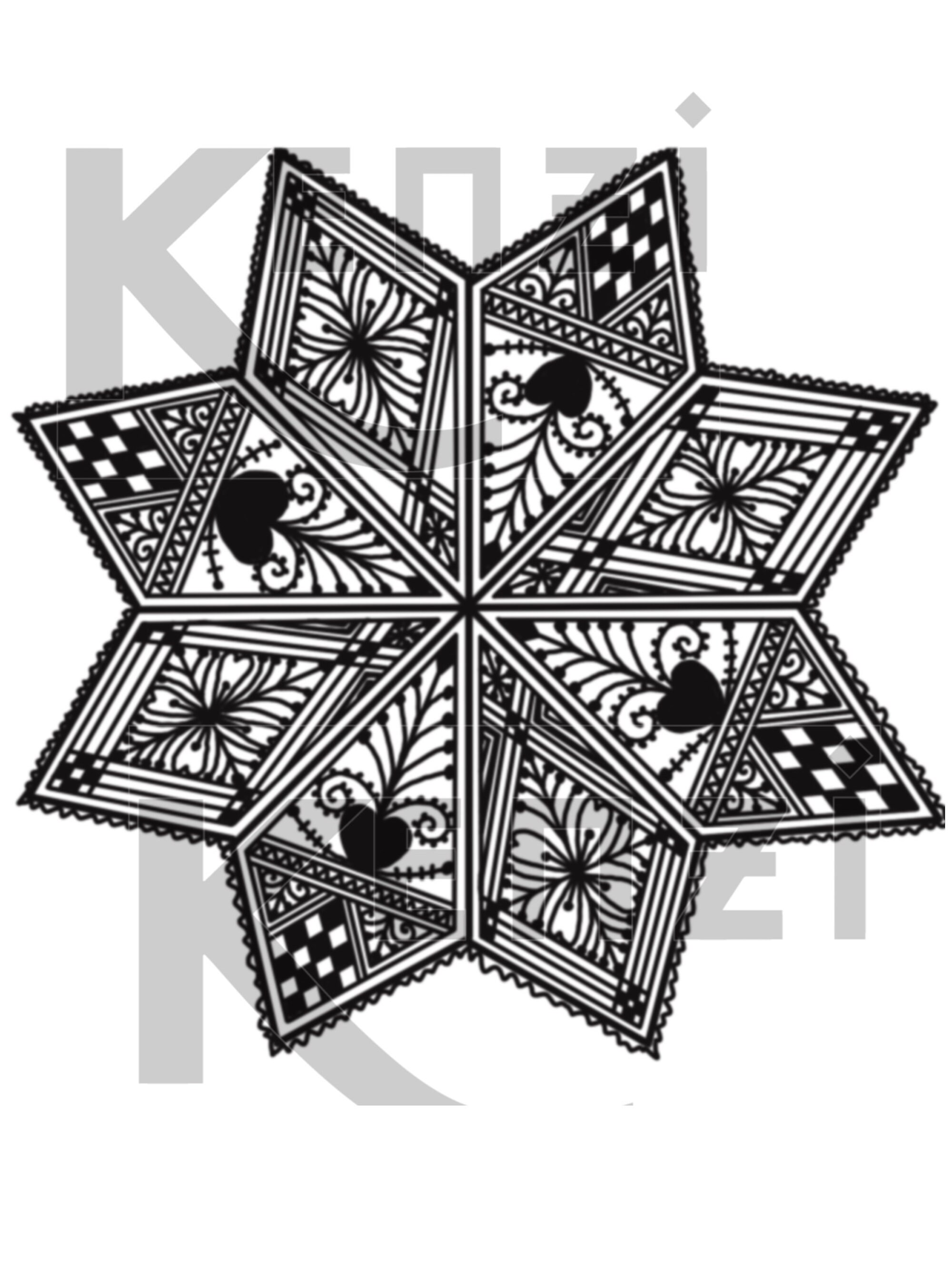 Moroccan Henna Mehndi Star Handdrawn Design Cricut Cut SVG and - Etsy  Finland