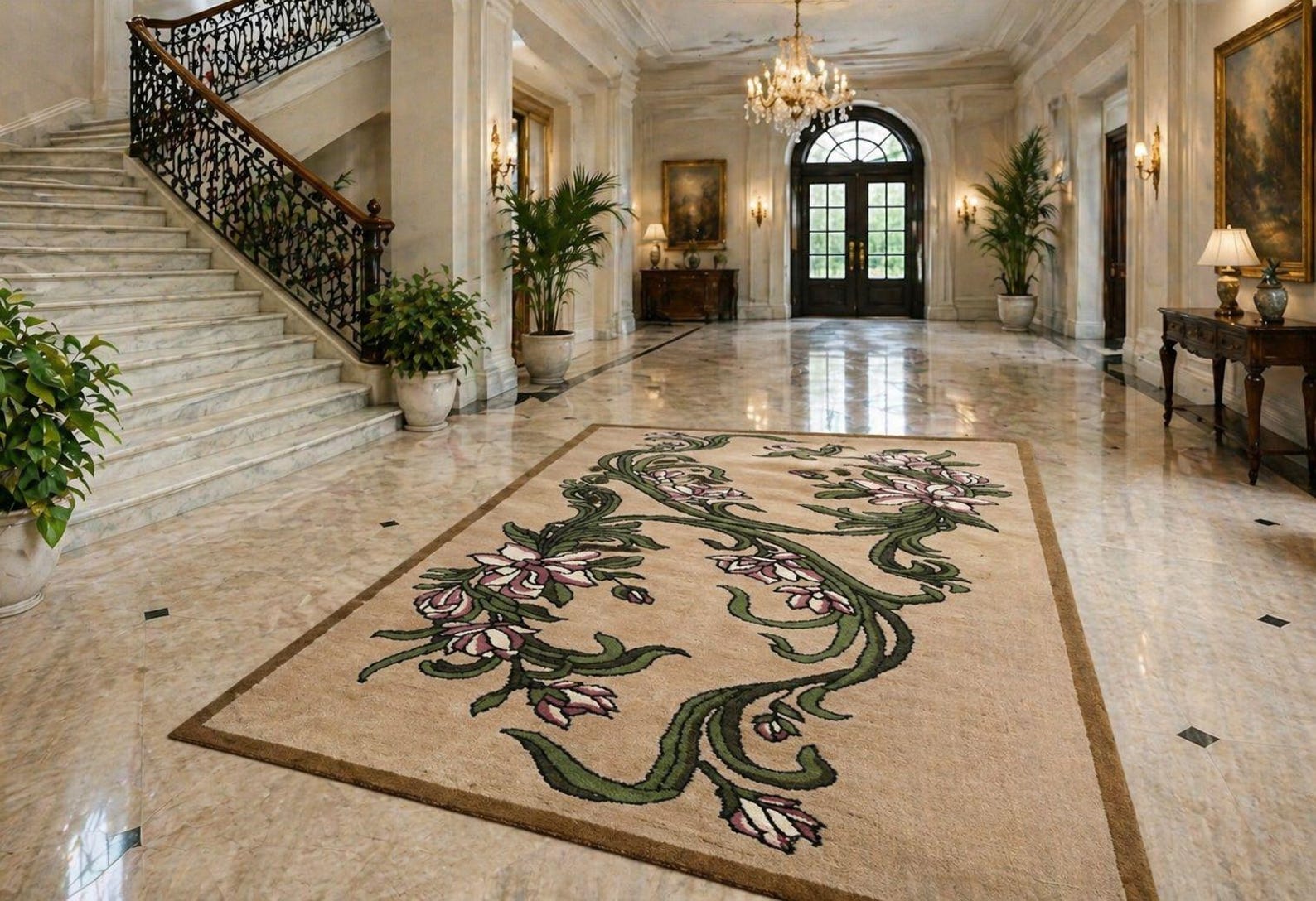 Artisan weaving rug