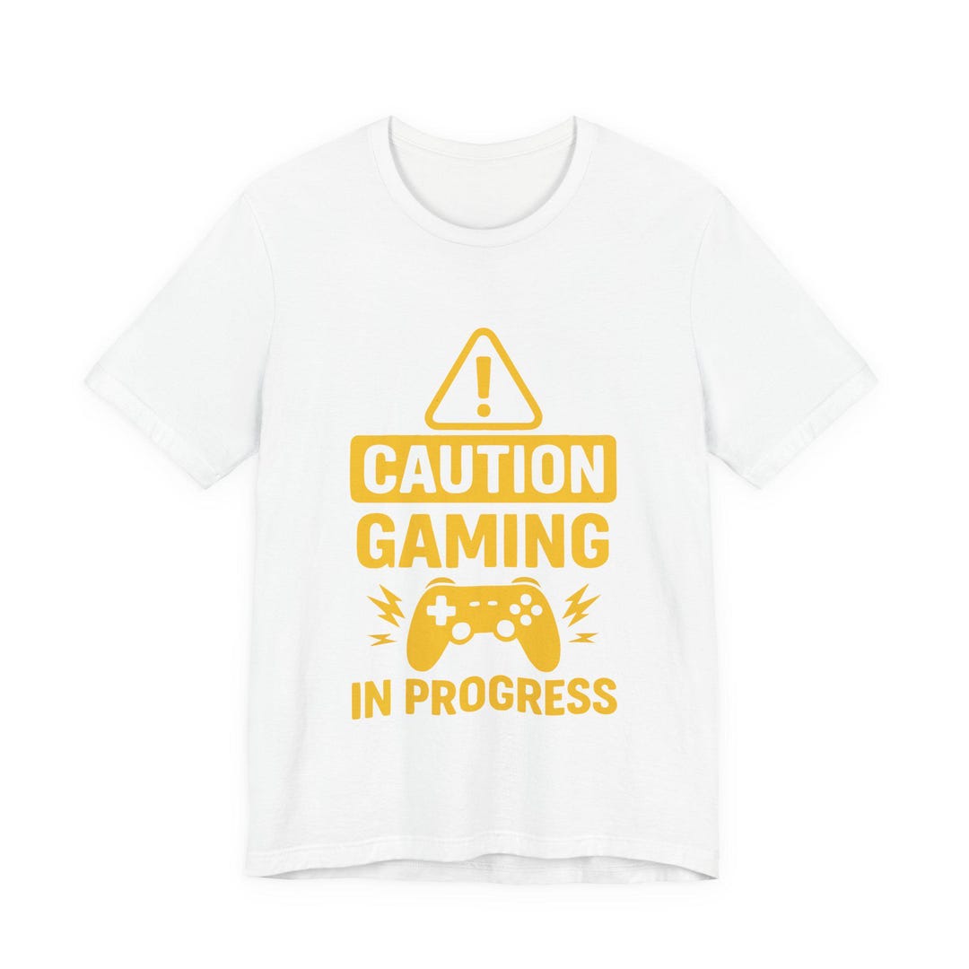 Caution Gaming in Progress T-shirt | Video Game Controller Tee - Etsy