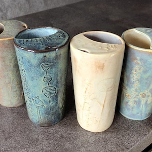 Hand-built Ceramic Travel mug, made with lead free food safe glaze