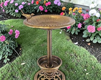 Vogeltränkebecken im Freien mit Solarbrunnen, Garten-Vogelbecken-Dekor, Hof-Wasserfunktion, Hinterhof-Terrassen-Dekor, Geschenk für Vogelliebhaber