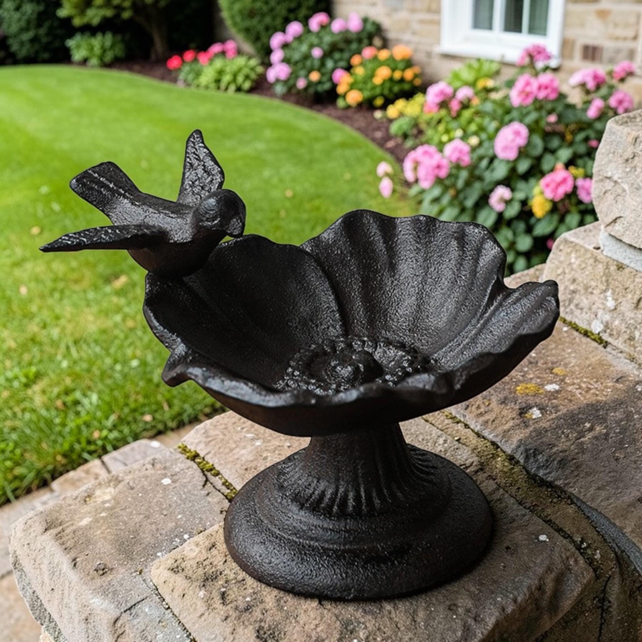 Vintage Antique Cast Iron Bird Bath - Etsy