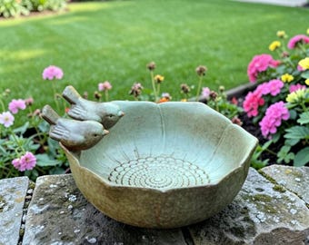 Keramik Vogeltränke Vogeltränke Garten-Dekor-Obst-Teller Vogelfutterhaus Dekoratives Garten-Geschenk Vogel-Liebhaber-Terrasse-Yard Art