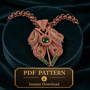 Wire Wrapped Leaf Pendant PDF Pattern, Copper Jewelry Tutorial (Instant Download)
