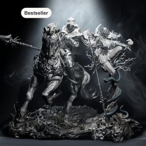 Lenora Dareios Eclipse STL File – Fantasy Diorama Statue – Instant Download