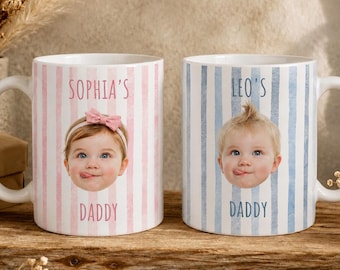 Personalized Baby Face Mug for Dad, Custom Father's Day Birthday Gift
