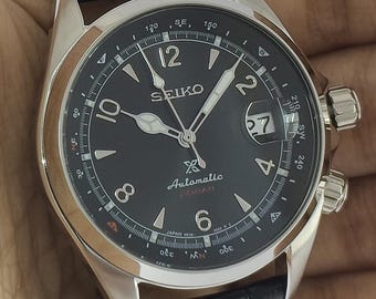 Vintage Seiko Prospex Alpinist Automatic Black Dial "Rock Face"  Men's Watch Serviced
