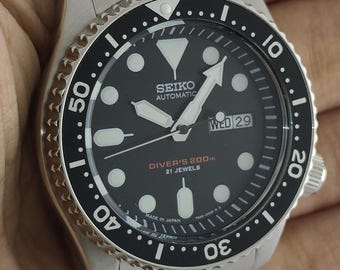 Vintage Seiko Diver Turtle Automatic Black Dial Cal.7S26 Men's Wristwatch Serviced