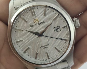Vintage Grand Seiko Automatic Men's Watch: White Dial, All Working Big Size 45 mm