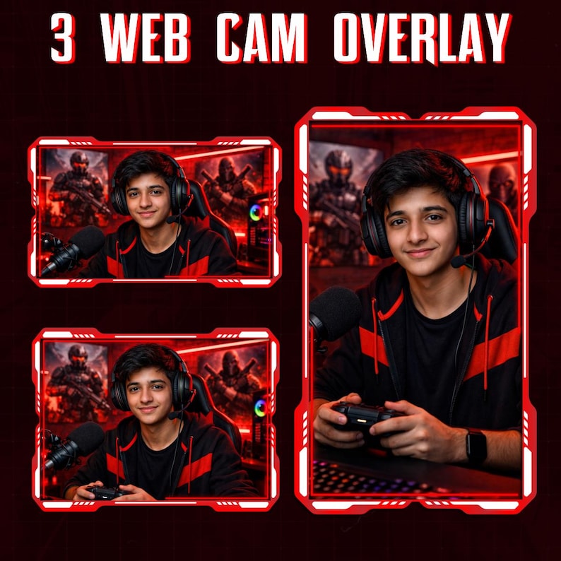 Animated Crimson Spider Stream Overlay Pack - Etsy