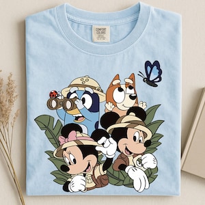 Disney Blue Dog Safari Shirt Kids Animal Kingdom Shirt Toddler Mickey & Friends Shirt Safari Trip Matching Disney Shirt Disney Trip 2026