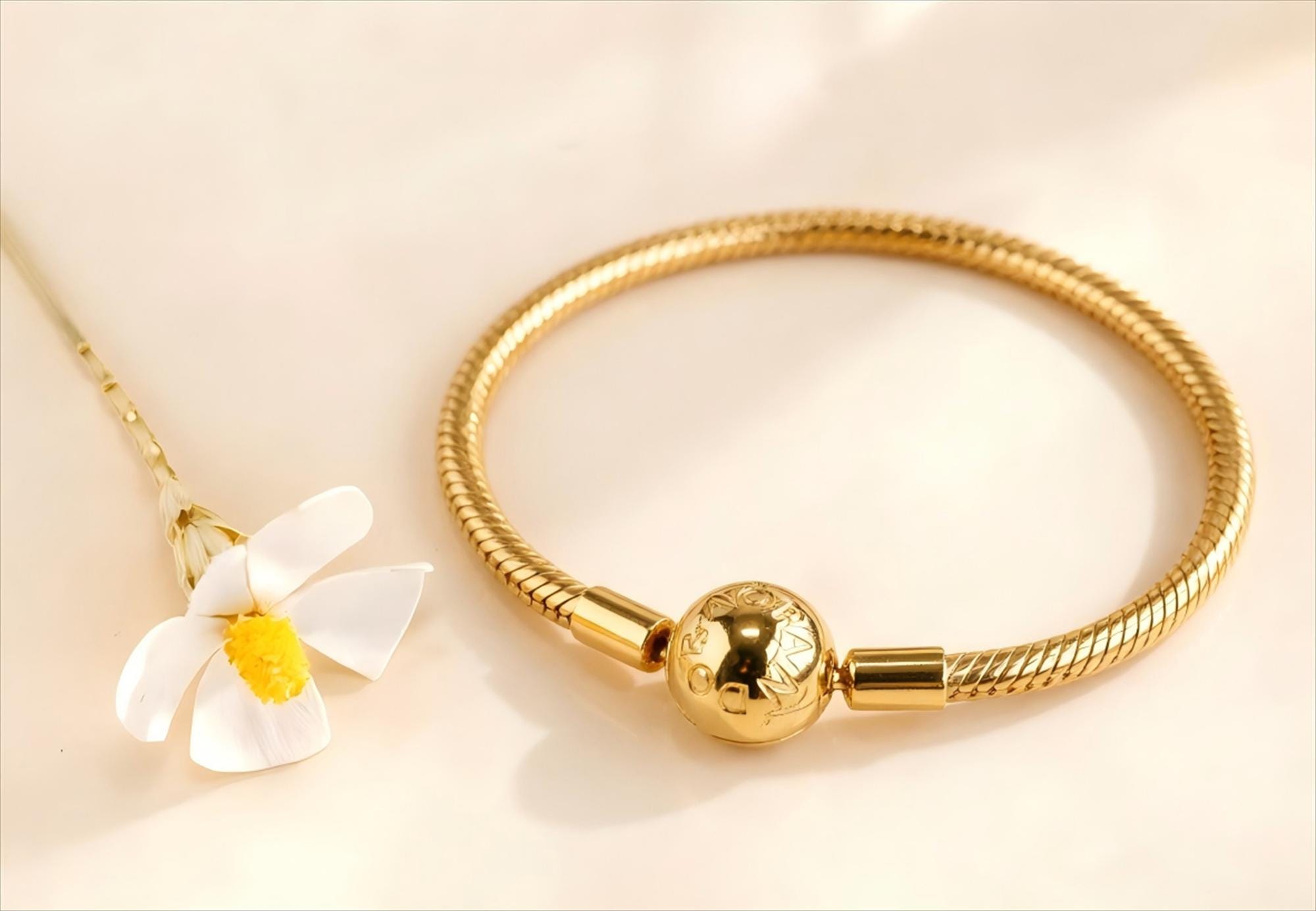 Pandora bracelet gold - Etsy 日本