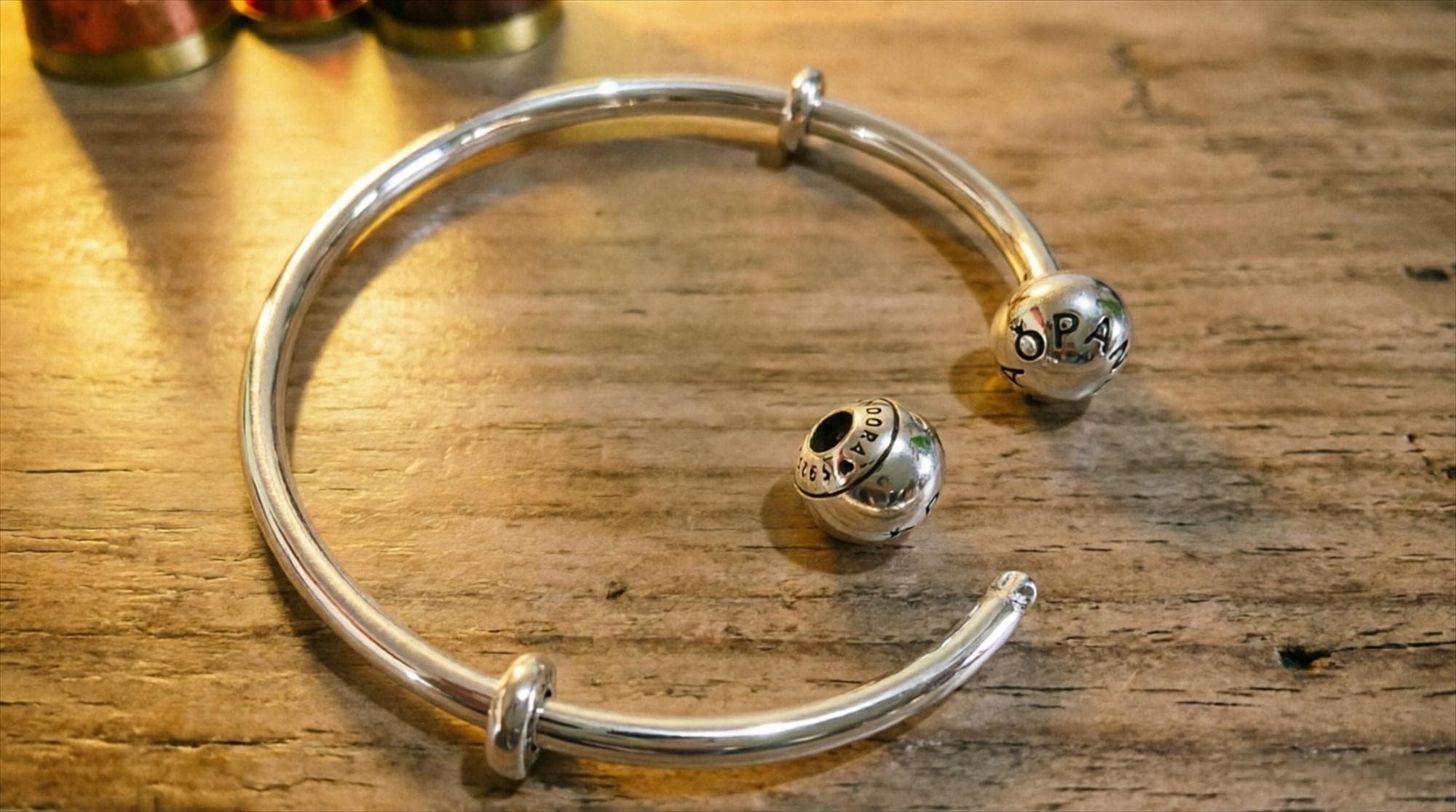 Pandora シルバー オープンバングル Pandora open bangle - Etsy 日本