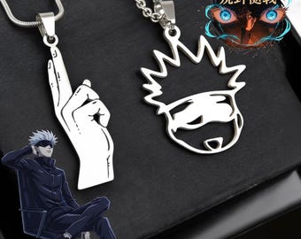 呪術猫 夏藤悟 ネックレス、ネコアニメペンダント、ステンレススチール製カワイイジュエリー、コスプレファンへのギフト