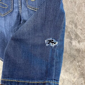 Seven 7 Damshorts med slitna jeans, mellantvättad, 29 (storlek 8), vintagestil | AD0032 bild 6