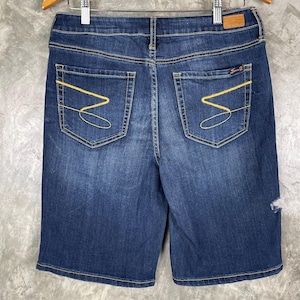 Seven 7 Damshorts med slitna jeans, mellantvättad, 29 (storlek 8), vintagestil | AD0032 bild 2