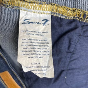 Seven 7 Damshorts med slitna jeans, mellantvättad, 29 (storlek 8), vintagestil | AD0032 bild 11