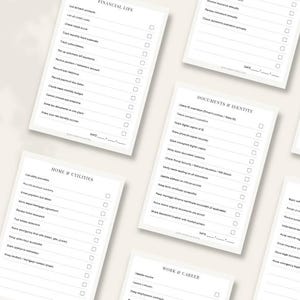 Life Admin Checklist Printable | Home Organization Checklist | Important Documents Organizer | Minimalist Planner | Digital Download