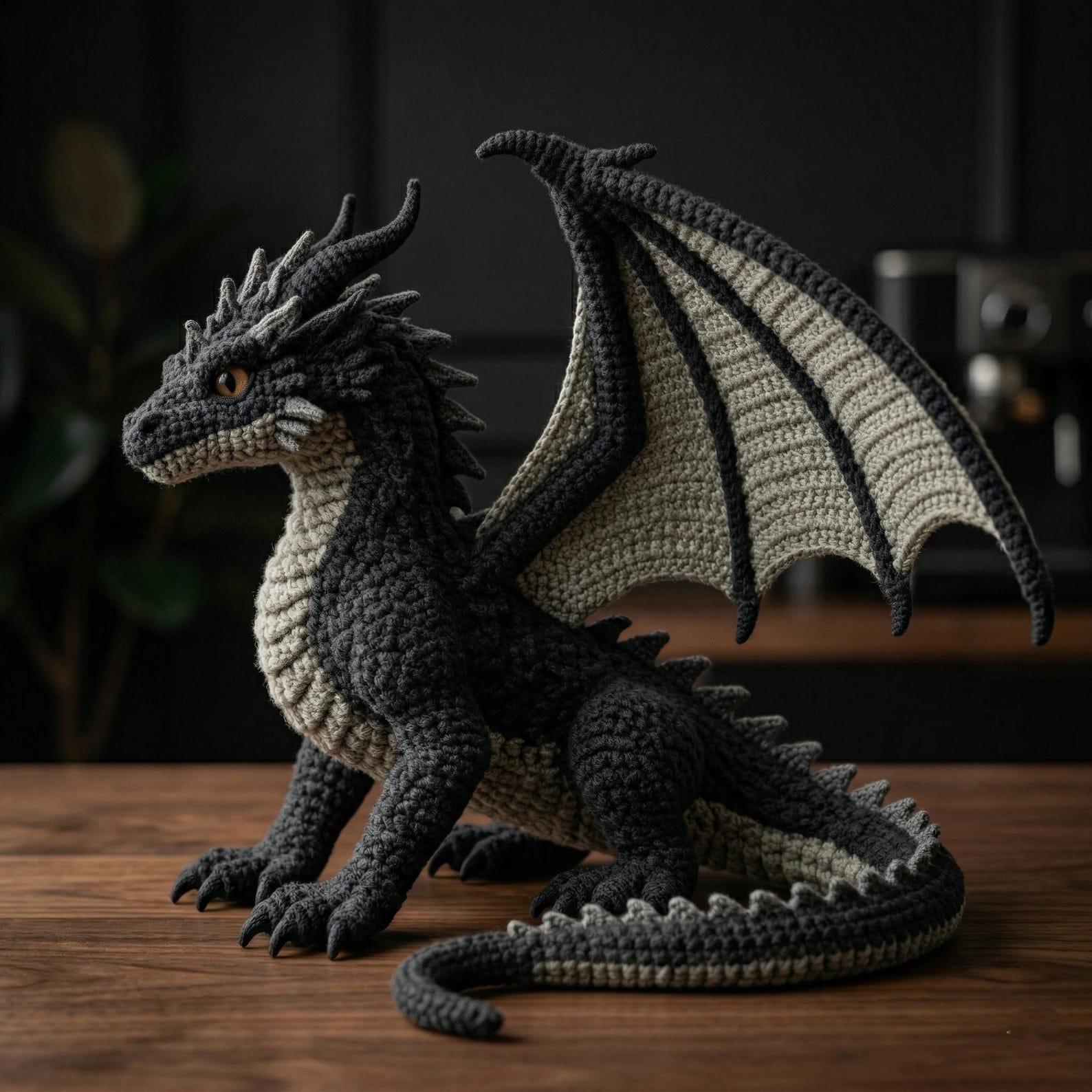 Crochet Dragon Amigurumi Pattern PDF – Realistic Fantasy Wings Tutorial ...