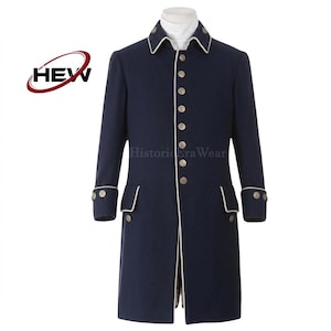 Frac vittoriano in lana blu navy / Giacca ispirata al dramma d'epoca Jane Eyre di Orson Welles