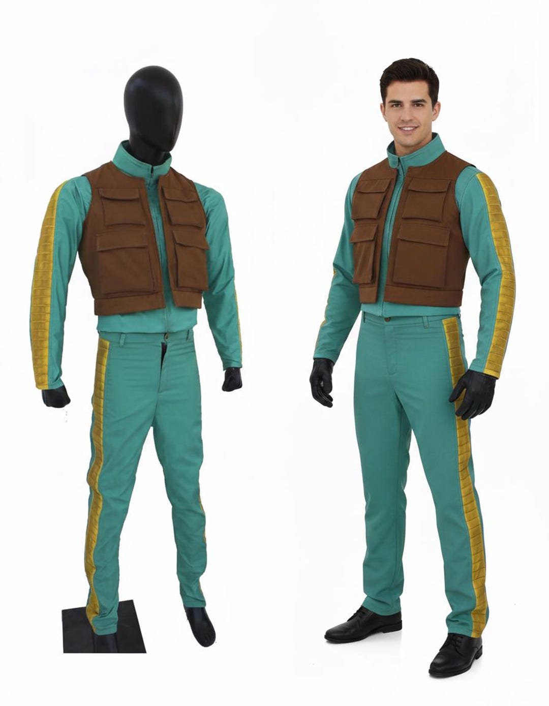 Alien Bounty Hunter Costume Suit | Sci-fi Jumpsuit & Utility Vest ...