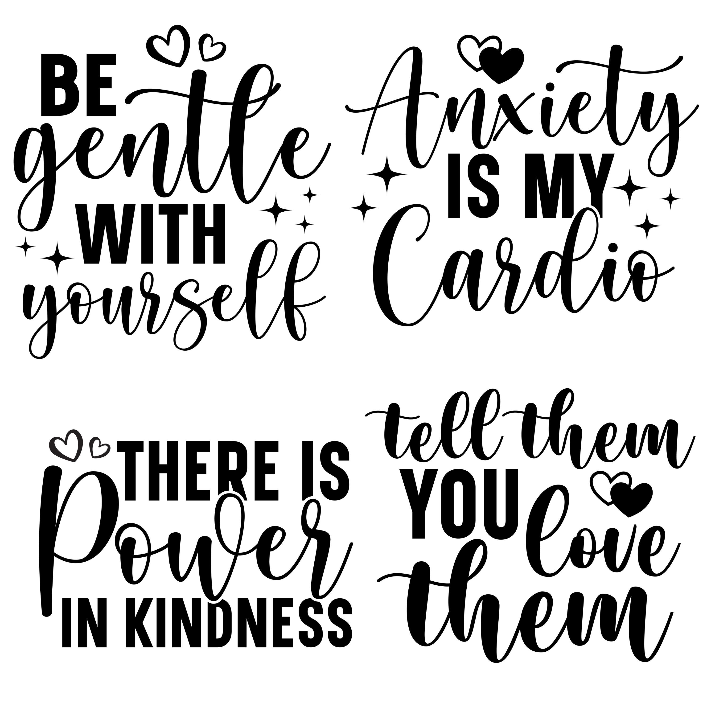 Mental Health SVG Bundle, Self Care, Healing Quotes (digital Download ...
