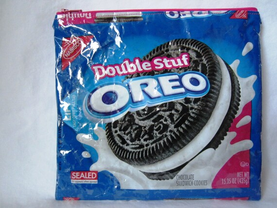 Oreo Double Stuf Cookie Upcycled Zippered Bag Etsy Oreo Double Stuf Cookie Upcycled Zippered Bag Etsy