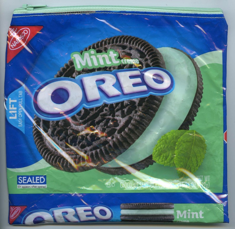 Oreo Original Mint Cookie Upcycled Zippered Bag