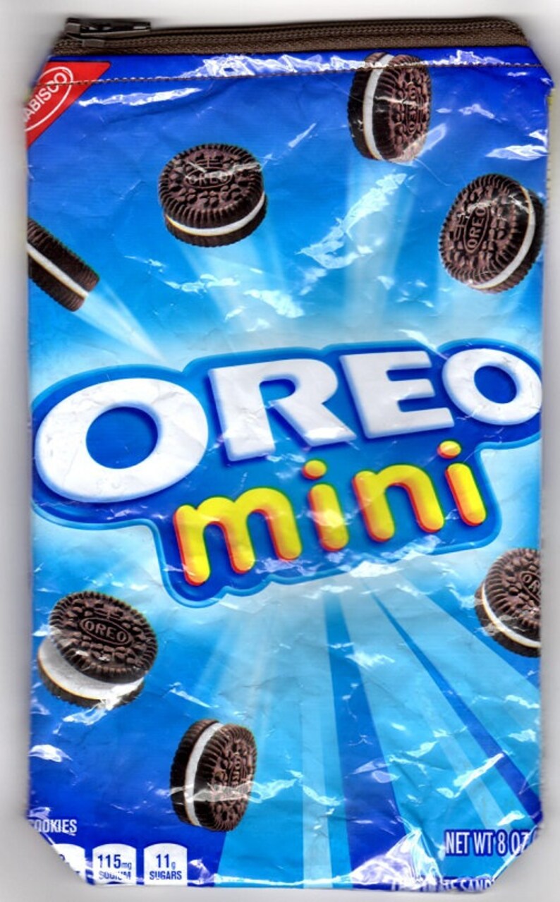 Mini Oreos Cookie Upcycled Zippered Bag Etsy