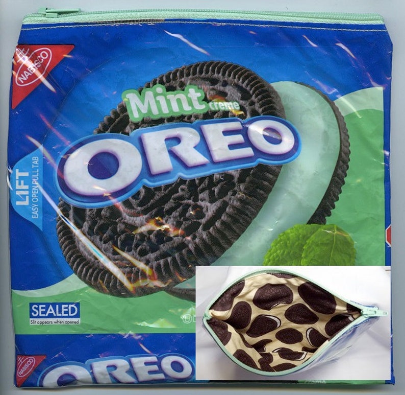 Oreo Original Mint Cookie Upcycled Zippered Bag