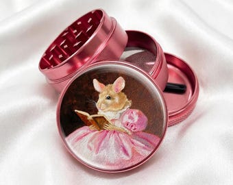 Princess Mouse is reading 4-Piece Metal Vanilla Spices Grinder Gift