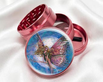 Moonlit Butterfly Fairy 4-Piece Metal Vanilla Spices Grinder Gift