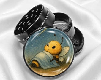 Bees Under the Starry Sky 4-Piece Metal Vanilla Spices Grinder Gift