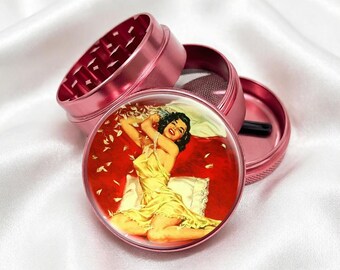 20s Pin-up Girl 4-Piece Metal Vanilla Spices Grinder Gift