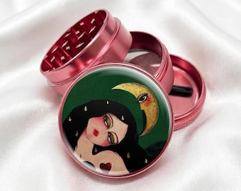 The Girl's Thoughts Under the Moon 4-Piece Metal Vanilla Spices Grinder Gift
