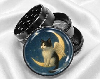 Moon Cat Angel 4-Piece Metal Vanilla Spices Grinder Gift