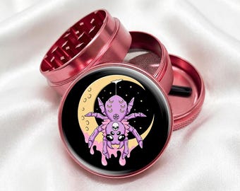 Candy Skull Spider 4-Piece Metal Vanilla Spices Grinder Gift