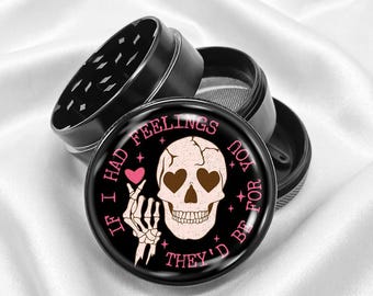 Dark Romance Skull 4-Piece Metal Vanilla Spices Grinder Gift