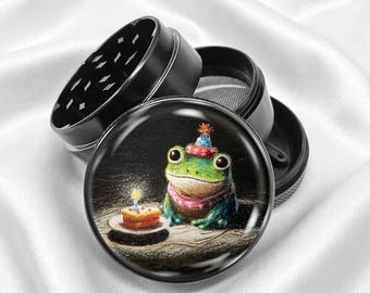 Happy Birthday, Frog! 4-Piece Metal Spice Grinder Gift
